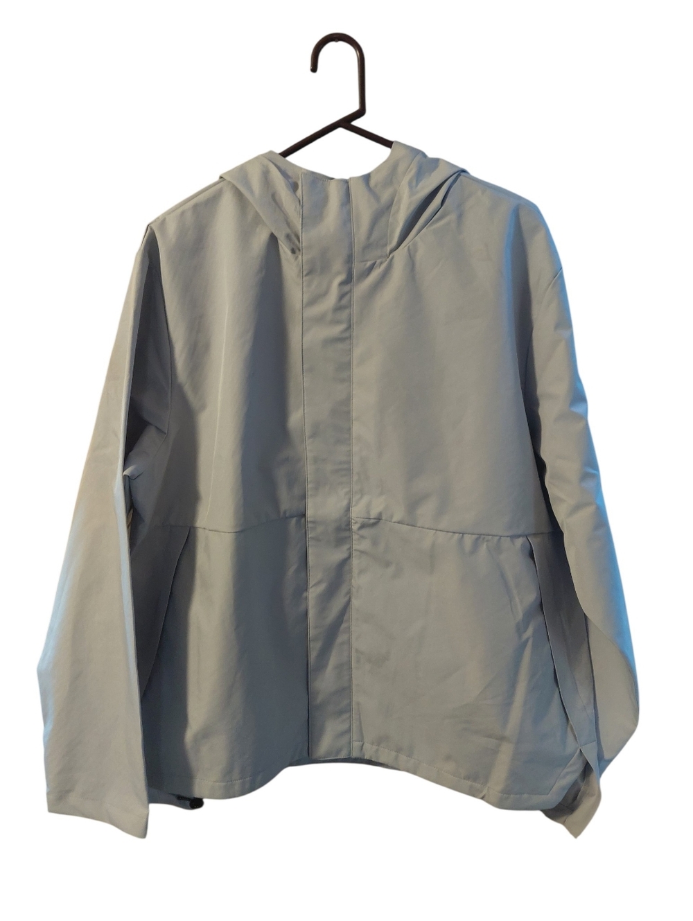 Ozark Trail Zip Up Rain Jacket Wind Resistant  Size XL  Mens   Light Silver Gray